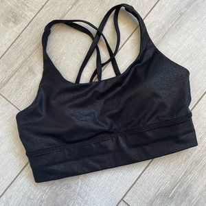 Lululemon Energy Bra Faux Leather Size 8